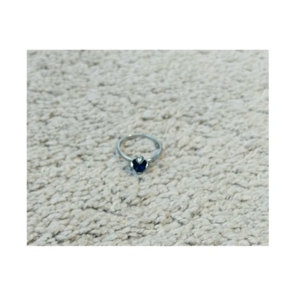 Silver Plated Blue Gemstone Ring. NWOT - Picture 3 of 4